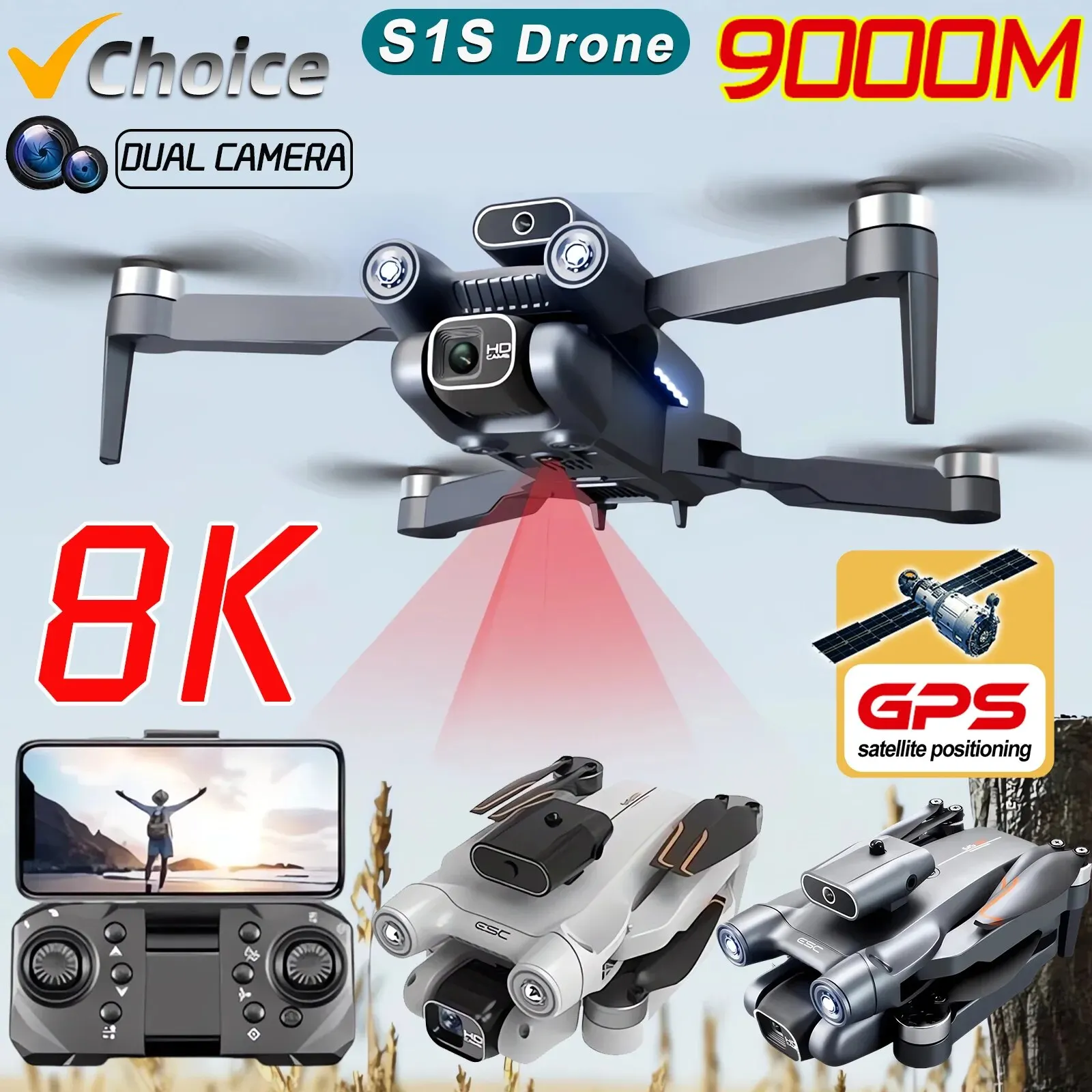 Drone Aerial Photography - S1S 5G GPS Drone Caméra 8K,